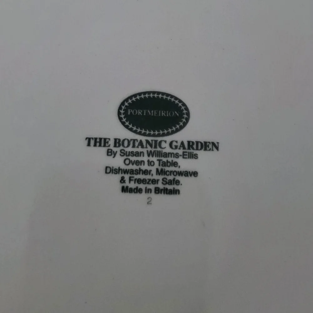 Portmeirion Botanic Garden Shrubby Peony Plate Made In Britain - Picture 2 of 2